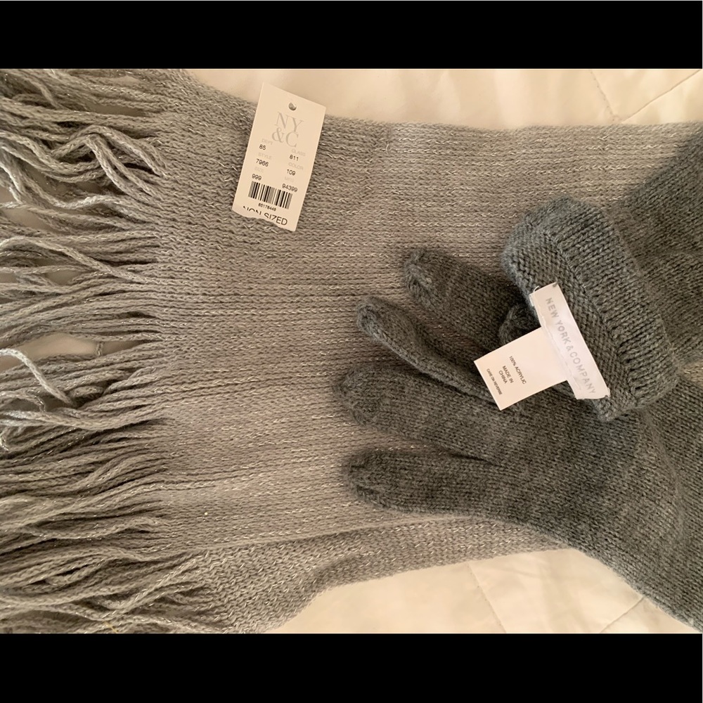 New York & company Scarf & gloves